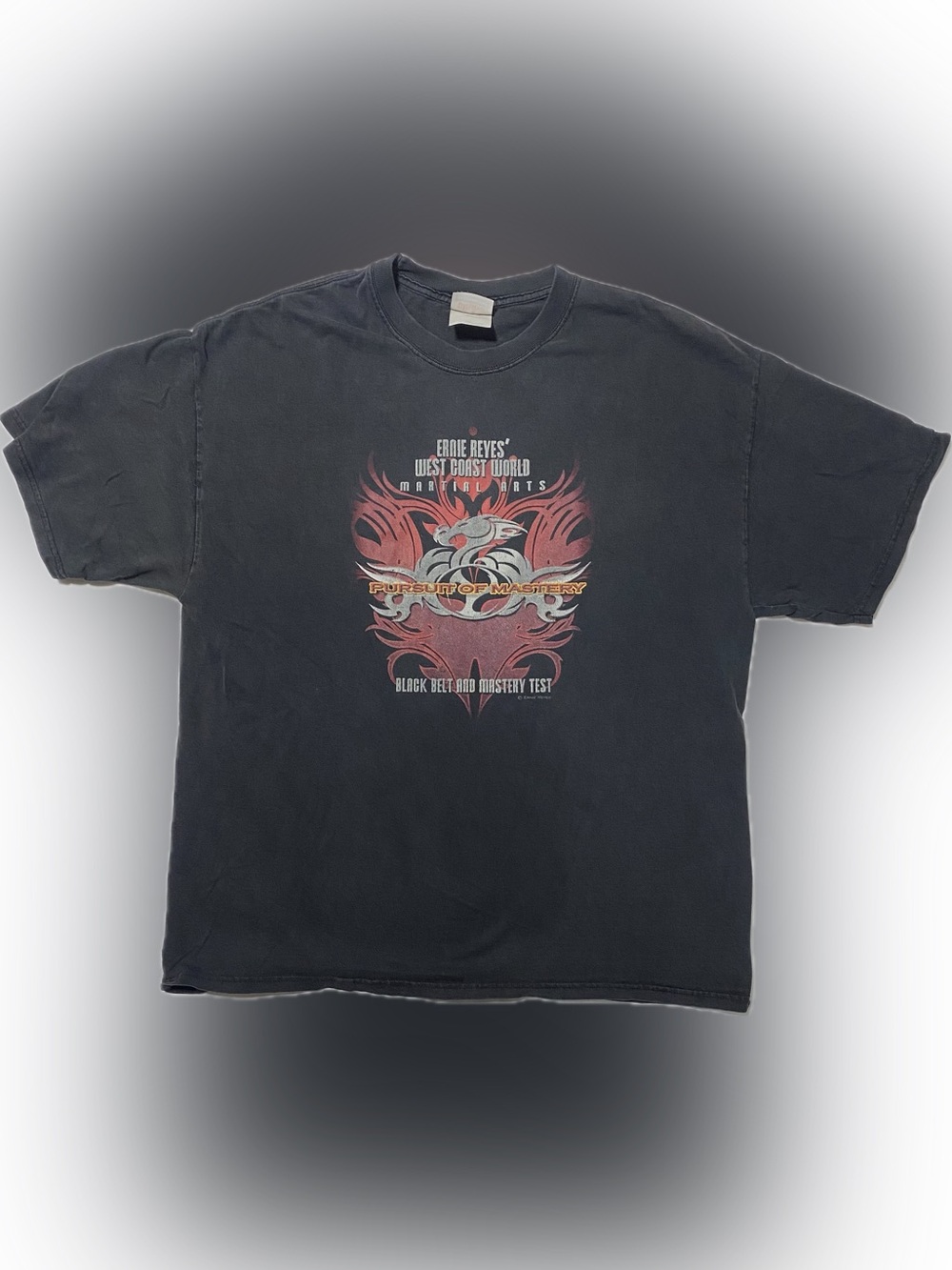 Hanes Black Graphic Tee with Red and Gray Print - Ernie Reyes West Coast World
